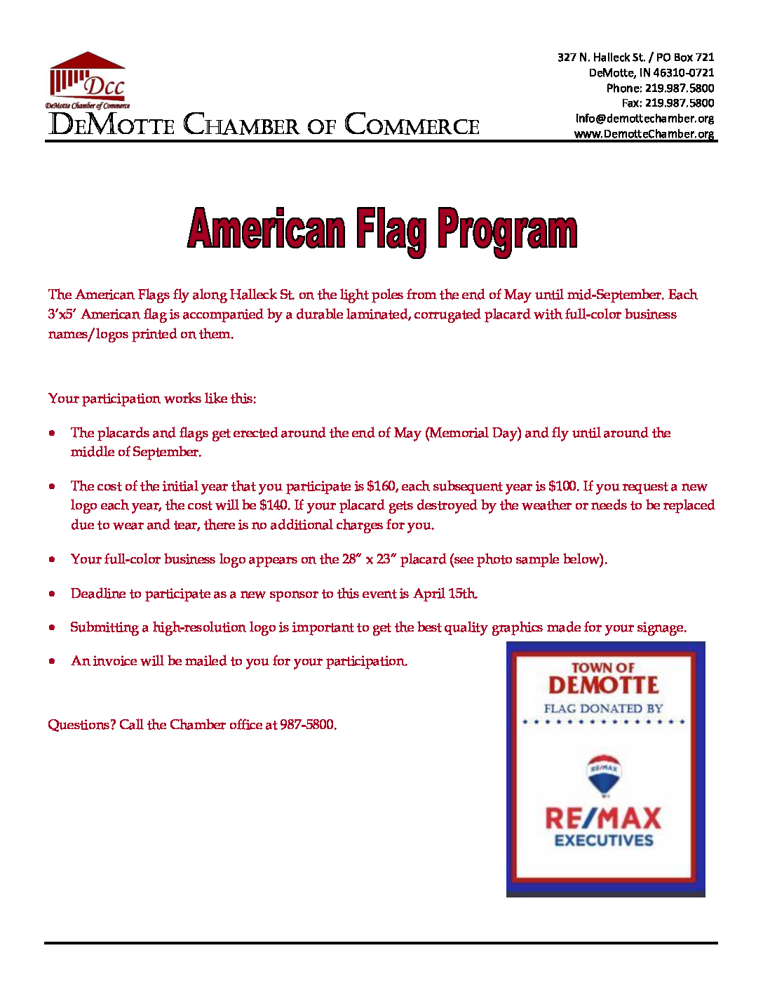 American flag program